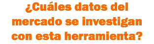 ¿Cuáles datos del mercado se investigan con esta herramienta?