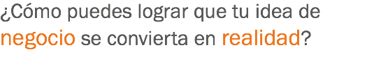 ¿Cómo puedes lograr que tu idea de negocio se convierta en realidad? 